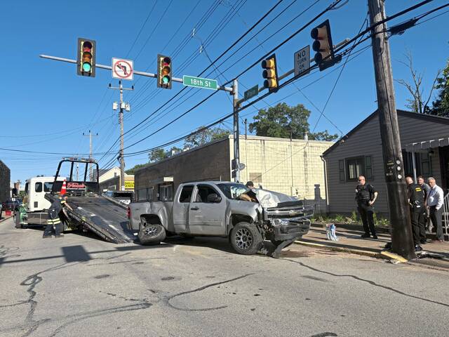 Pickup truck driver dies following crash along Main Street in Sharpsburg
